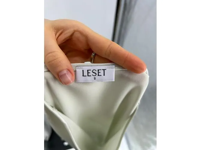 Autre Marque LESET Vestidos T.Seda S Internacional Blanco 