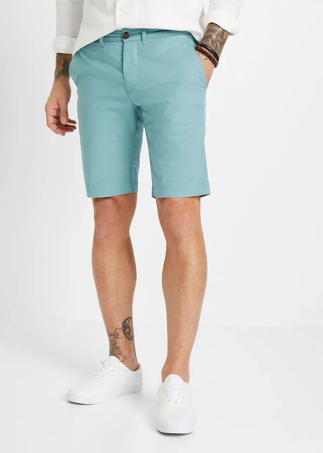 Bermudas tipo chino de corte regular azul bondi