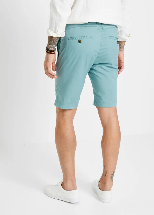 Bermudas tipo chino de corte regular azul bondi