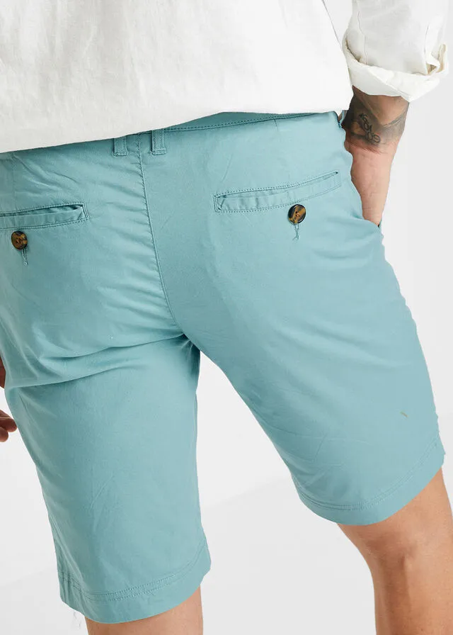 Bermudas tipo chino de corte regular azul bondi