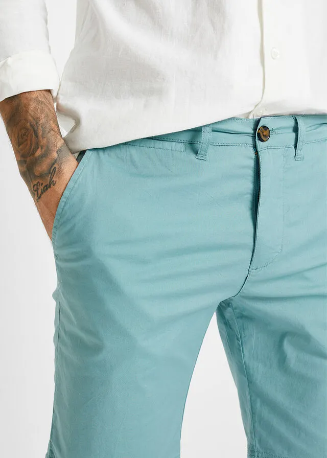 Bermudas tipo chino de corte regular azul bondi