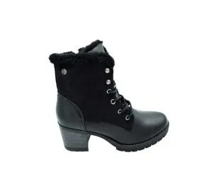 BOTA DEÍTY YQB20063 TACÓN PARA MUJER CREMALLERA Y CORDÓN NEGRO  26752