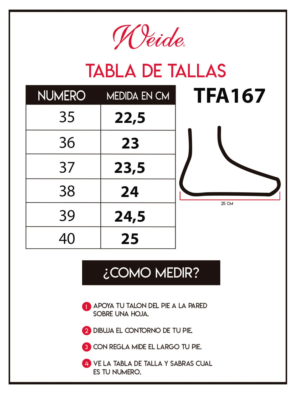 Botin Esbeydi Rojo Weide