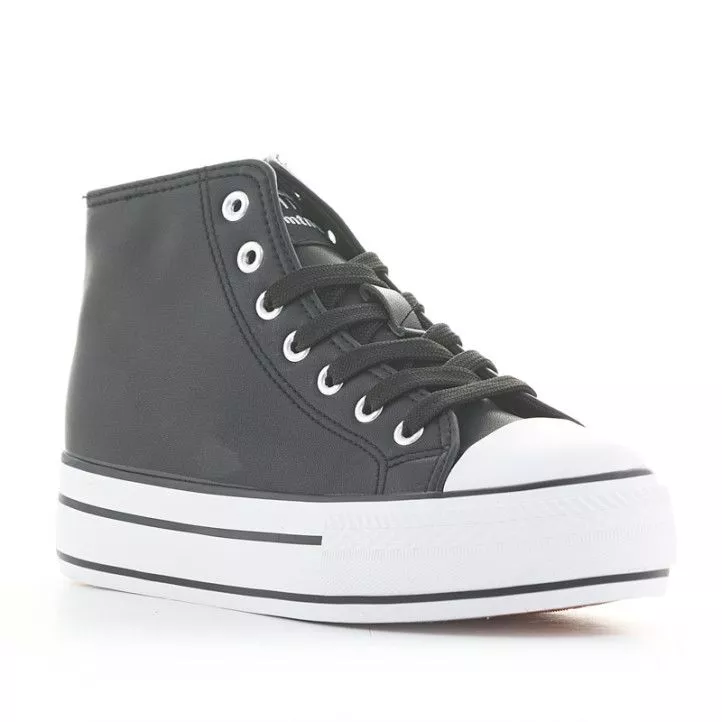 Botines plataforma Mustang negros de polipiel con plataforma