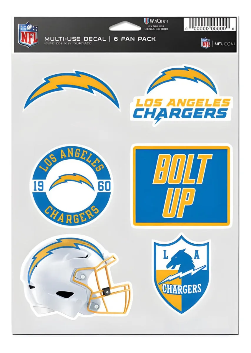 Calcomanía Set Multiuso 6pk Chargers Wc