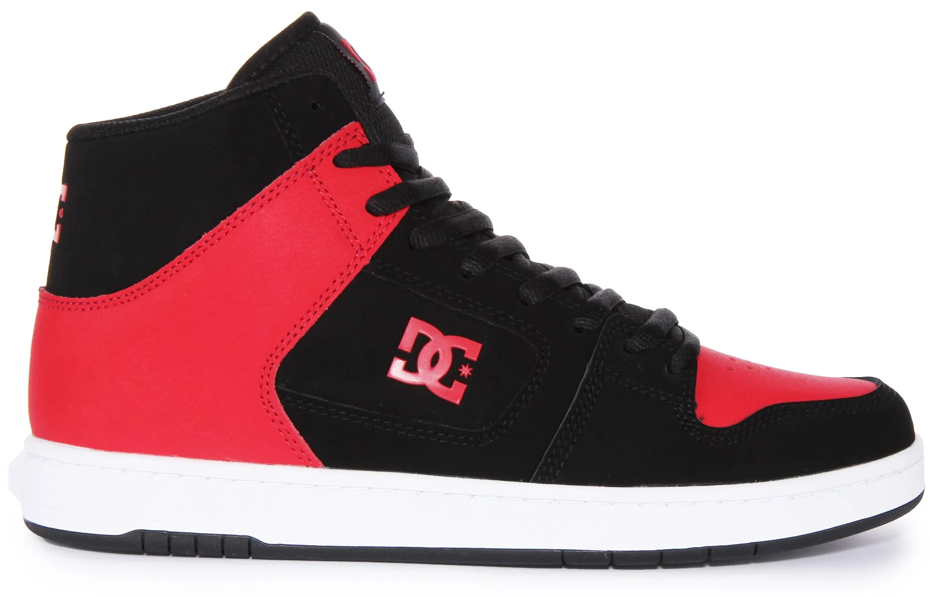 DC Shoes Manteca 4 Hi Zapatillas con cordones de piel para hombre en negro gris