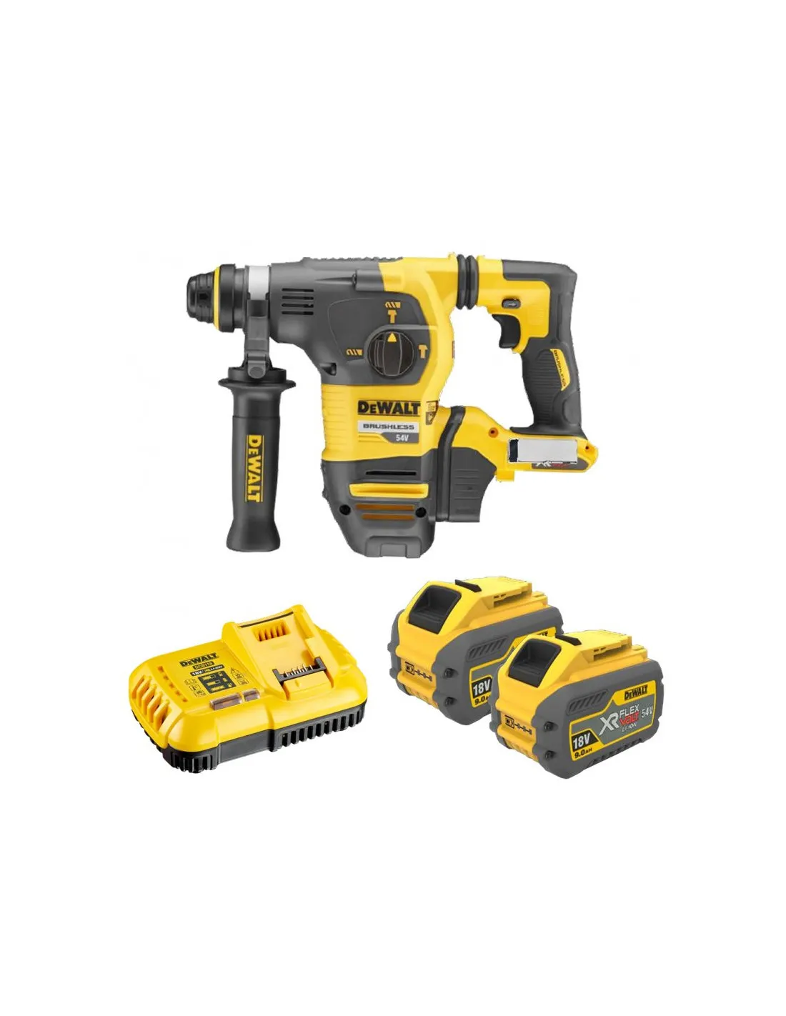 DEWALT MARTILLO BATERIA XR 54V FLEXVOLT SDS plus® DCH333X2-QW