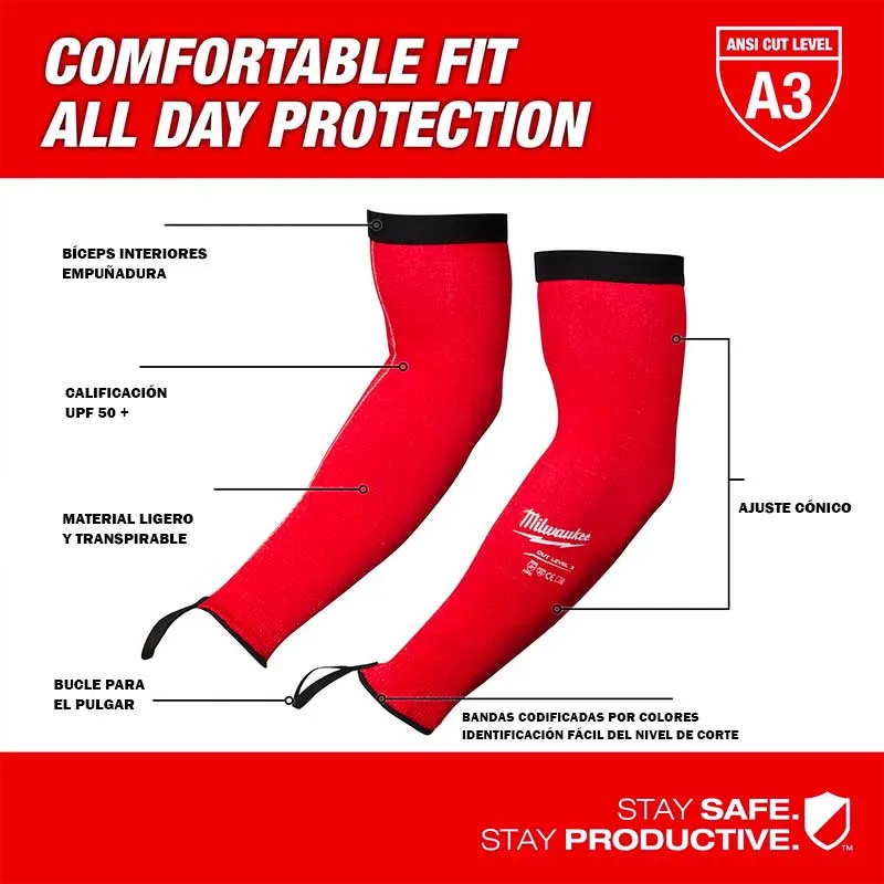 Mangas Protectoras Nivel 3 Milwaukee 48-73-9031 Par 18pul