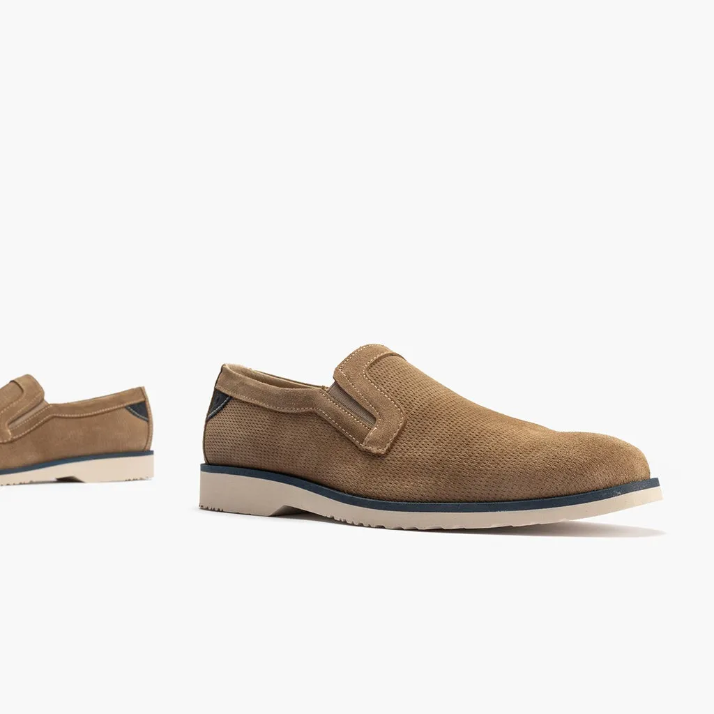 Manoletina slip on Marshall hombre serraje BEIGE