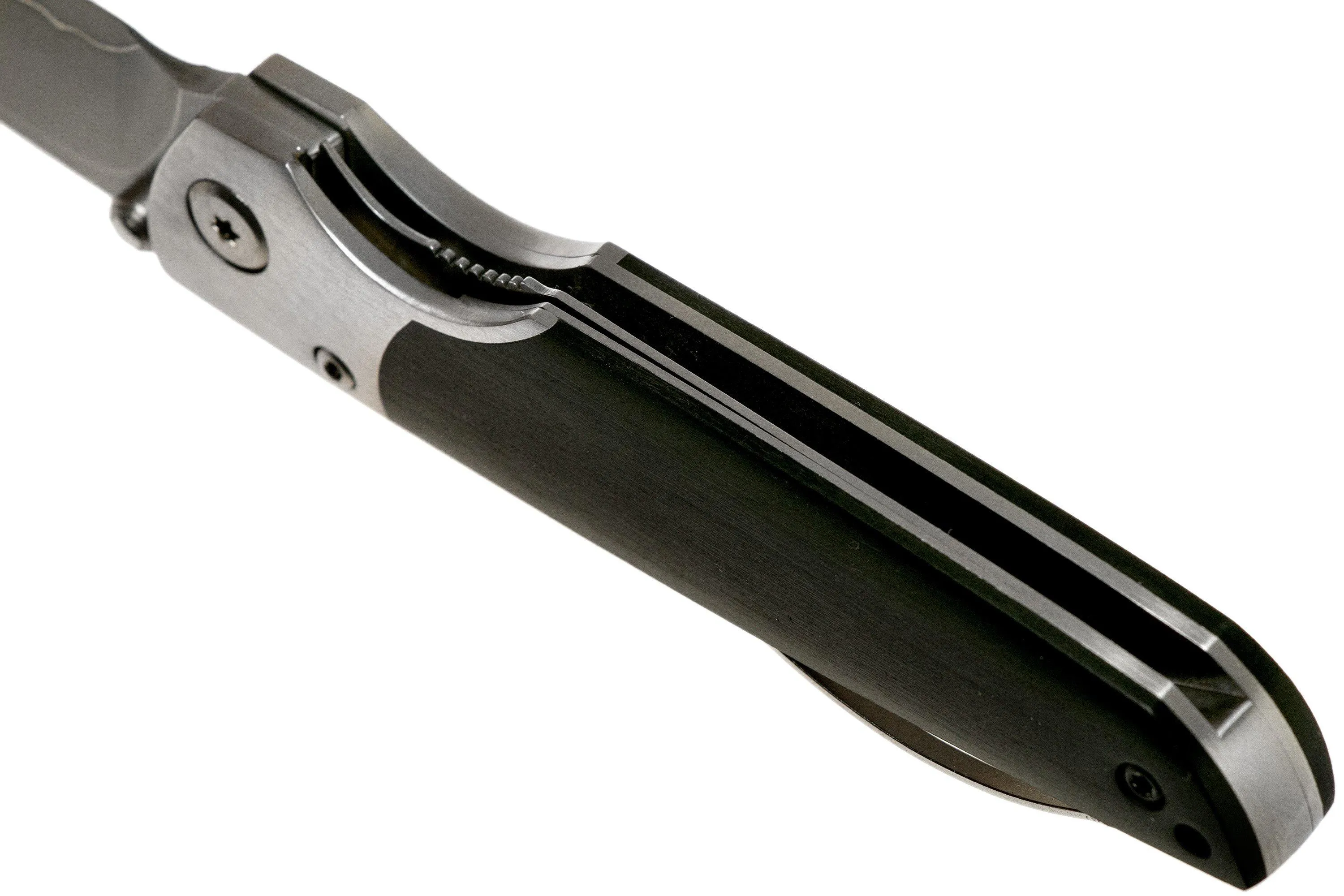Mcusta MC-144G Shinra Mixture Teana, Black pakkawood, cuchillo de caballero