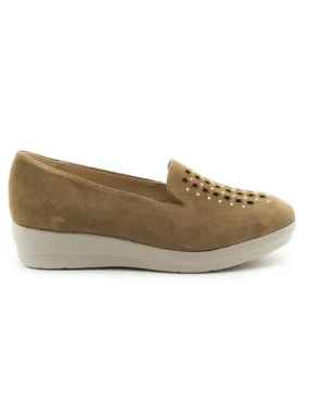 mocasin d'chicas 5224 de piel beige para mujer