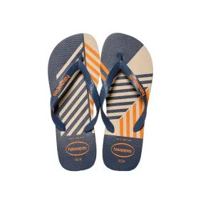 OJOTAS HAVAIANAS TREND  AZUL RAYAS NARANJAS BEIGE HOMBRE