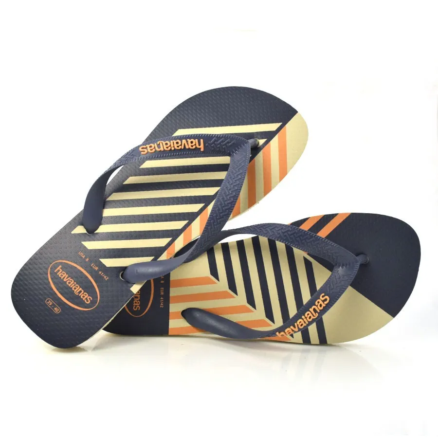 OJOTAS HAVAIANAS TREND  AZUL RAYAS NARANJAS BEIGE HOMBRE