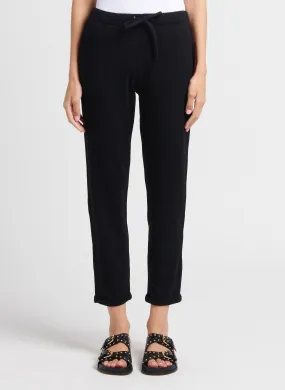 Pantalón de jogging de talle alto en negro