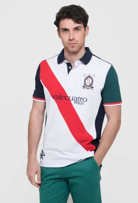 Polo colección special team Valecuatro bicolor con banda roja