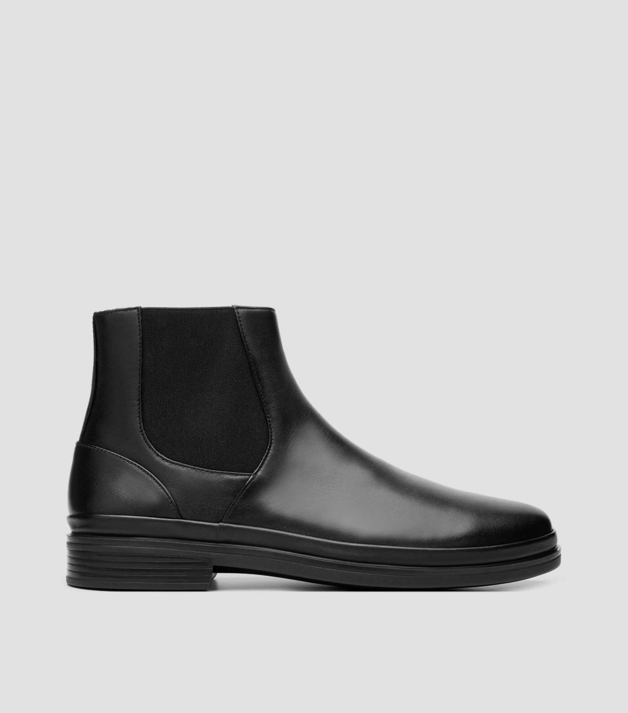 Quirelli Botines en Piel con Tacón Bajo Media Luna Hombre