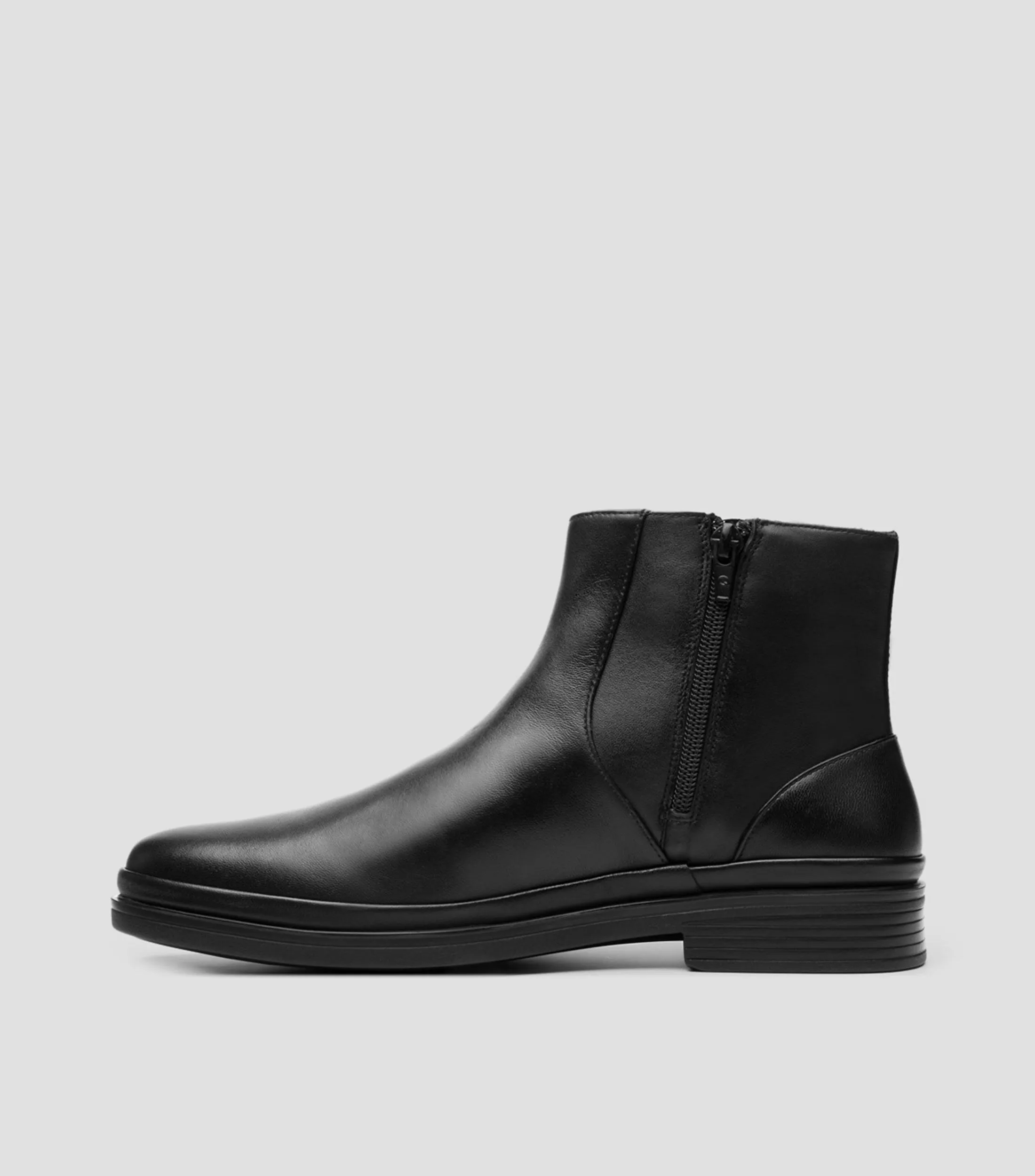 Quirelli Botines en Piel con Tacón Bajo Media Luna Hombre