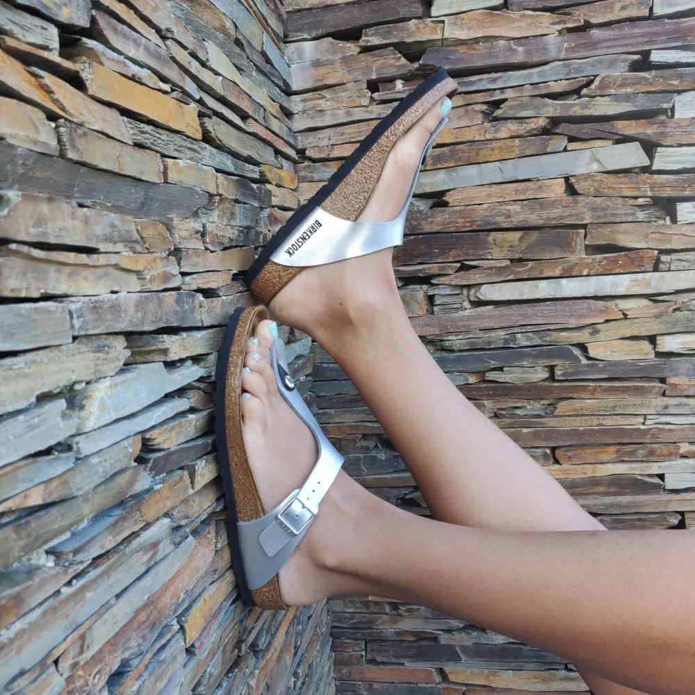 Sandálias BIRKENSTOCK Gizeh 43851 Prata