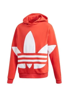 sudadera adidas bg trefoil hood rojo niño y niña