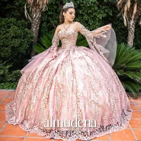 Vestido de 15 Rosegold Quinceañera Brillante